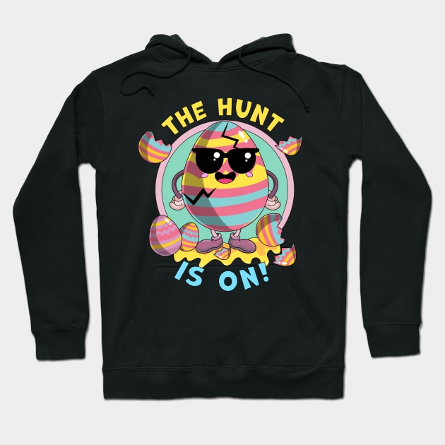 The Egg Hunt Is On - Funny Easter Hoodie by OrangeMonkeyArt